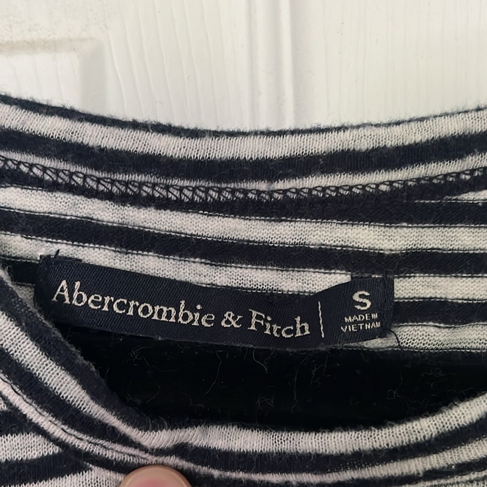 Abercrombie & Fitch | Open Back Navy and White Striped Tee